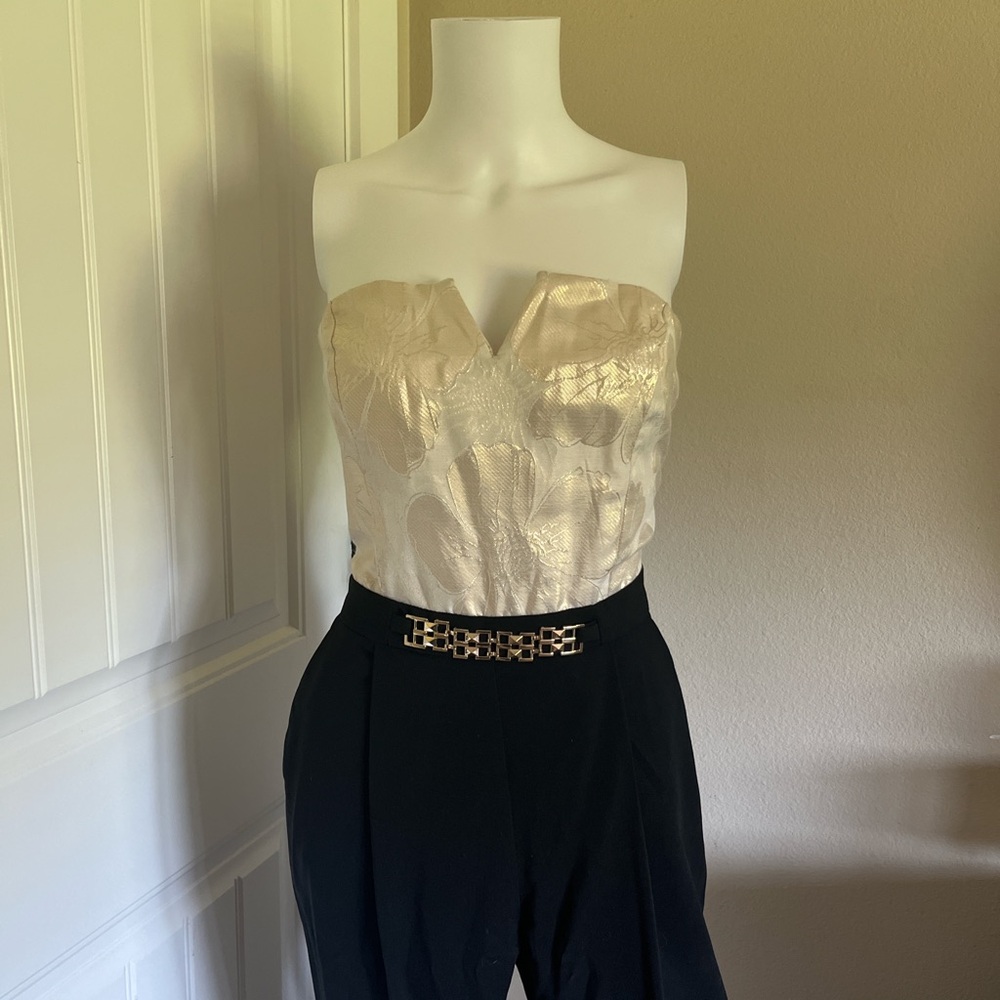 Gorgeous Cream and Black Jumpsuit